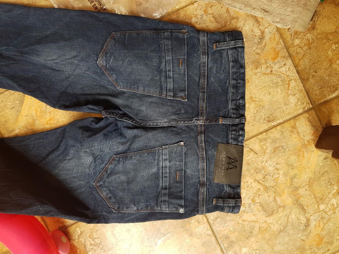 zara man skinny jeans new original, Fesyen Pria, Pakaian , Bawahan di  Carousell