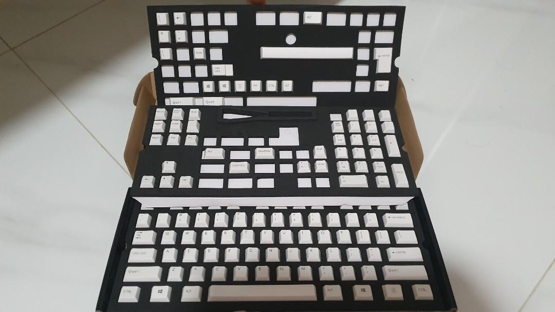 129 key PBT Keycap set (Category: Computer Keyboard) located in Singapore. Submitted by updownleftright0001 (Listing ID 1098769708, Image 1). Description: Mounted once, virtually unused with no shine. - cherry profile - PBT material.
