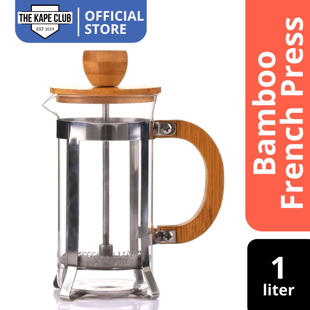 1-Liter Eco-Friendly Bamboo Coffee and 