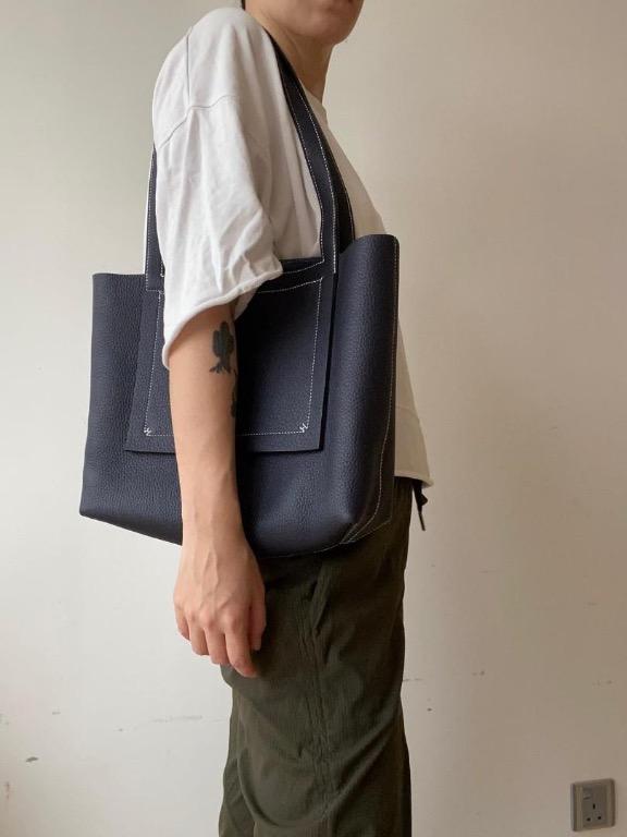 2021新款Hermes Cabasellier 31 bag Blue nuit午夜藍, 名牌, 手袋及銀