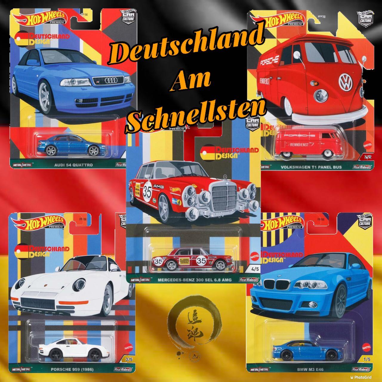 2021 HOT WHEELS DEUTSCHLAND DESIGN GERMAN CAR CULTURE SET OF