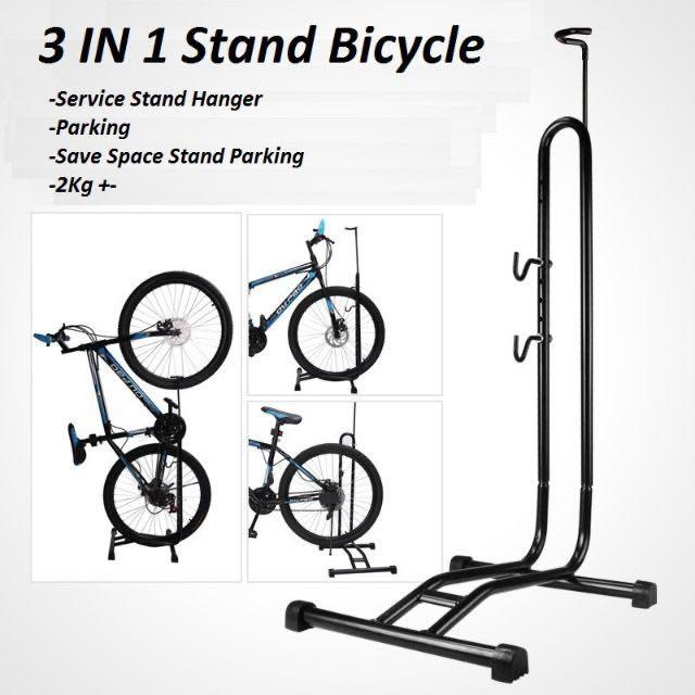 3 in 1 Vertical Bicycle Rack Stable And Easy To Install Bike Stand Rack Sports Equipment Bicycles Parts Parts Accessories on Carousell