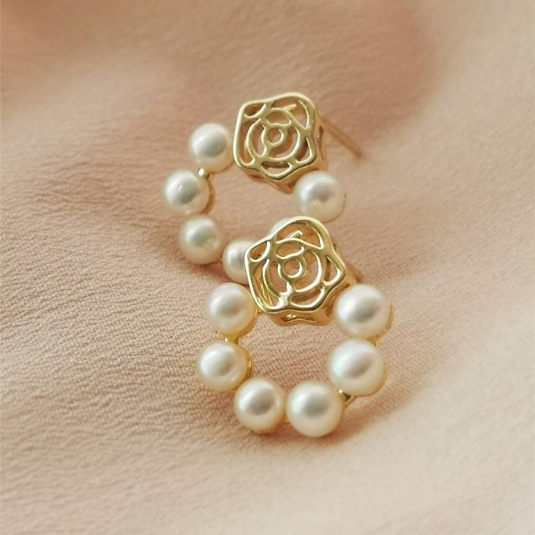 Freshwater pearl earrings clearance handmade