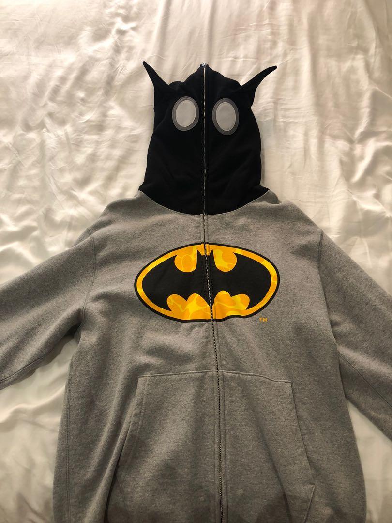 A Bathing Ape Batman DC Hoodie, Men's Fashion, Coats, Jackets and Outerwear  on Carousell