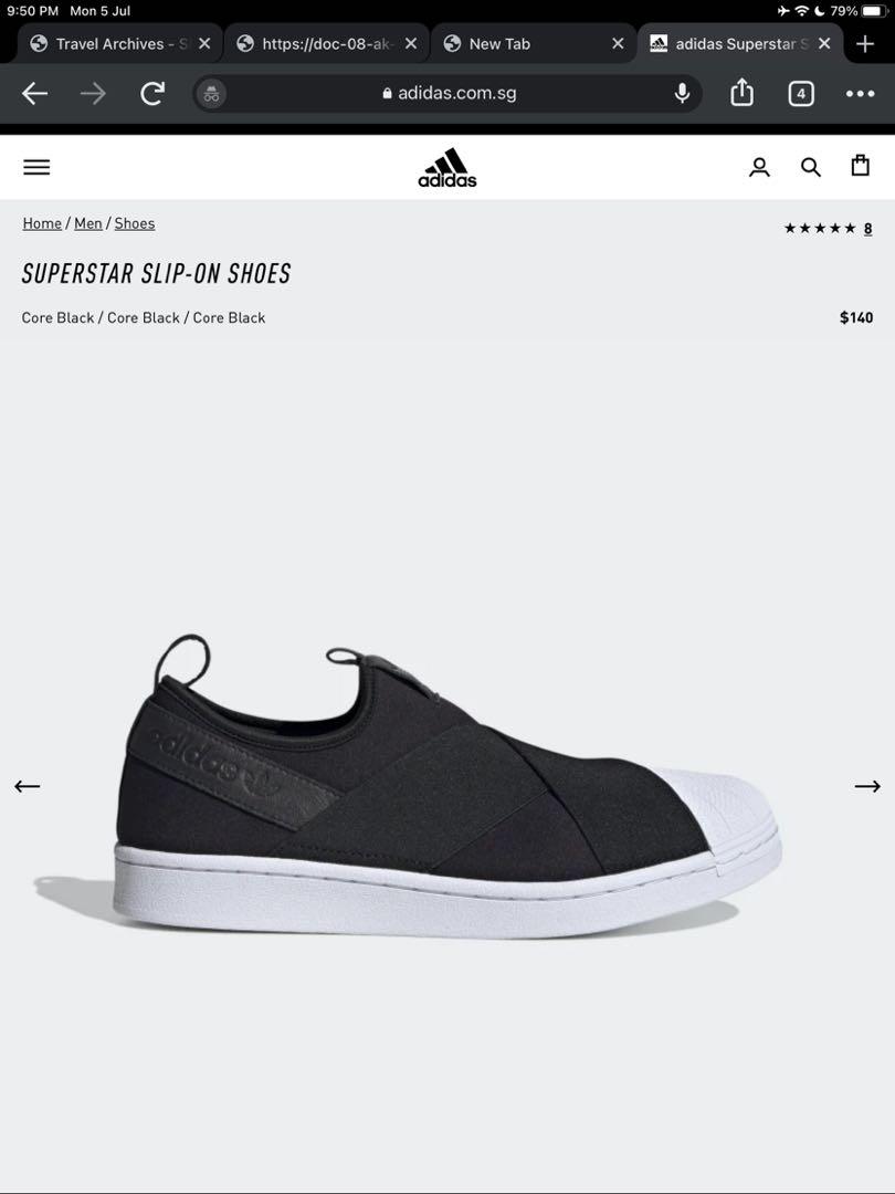 Adidas superstar slip on navy blue singapore clearance