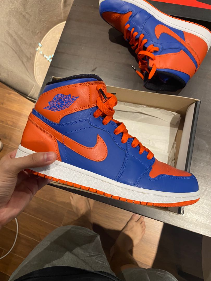 Jordan 1 knicks on feet online