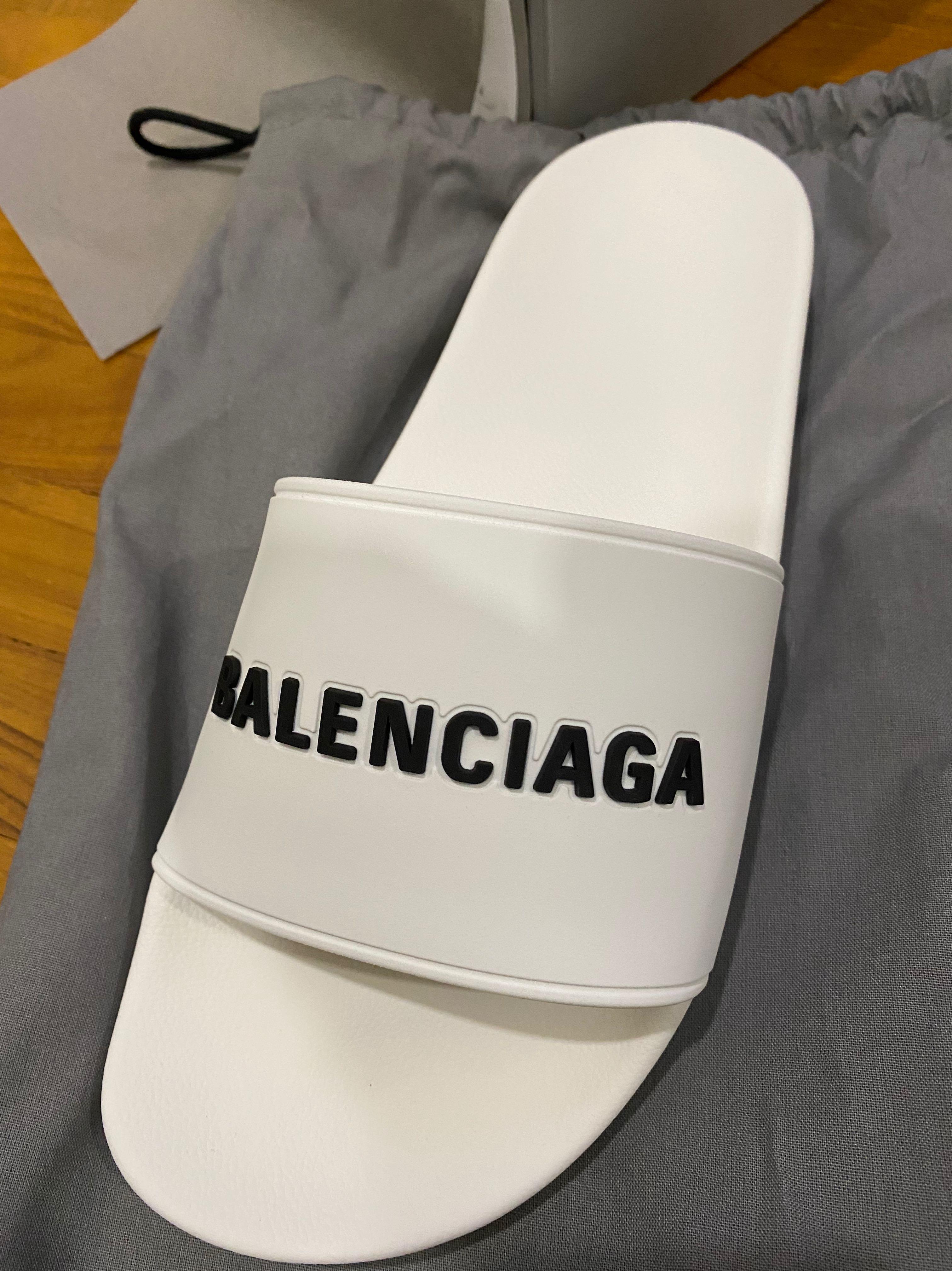 Balenciaga Pool Slide (white) EU 42, Men's Fashion, Footwear