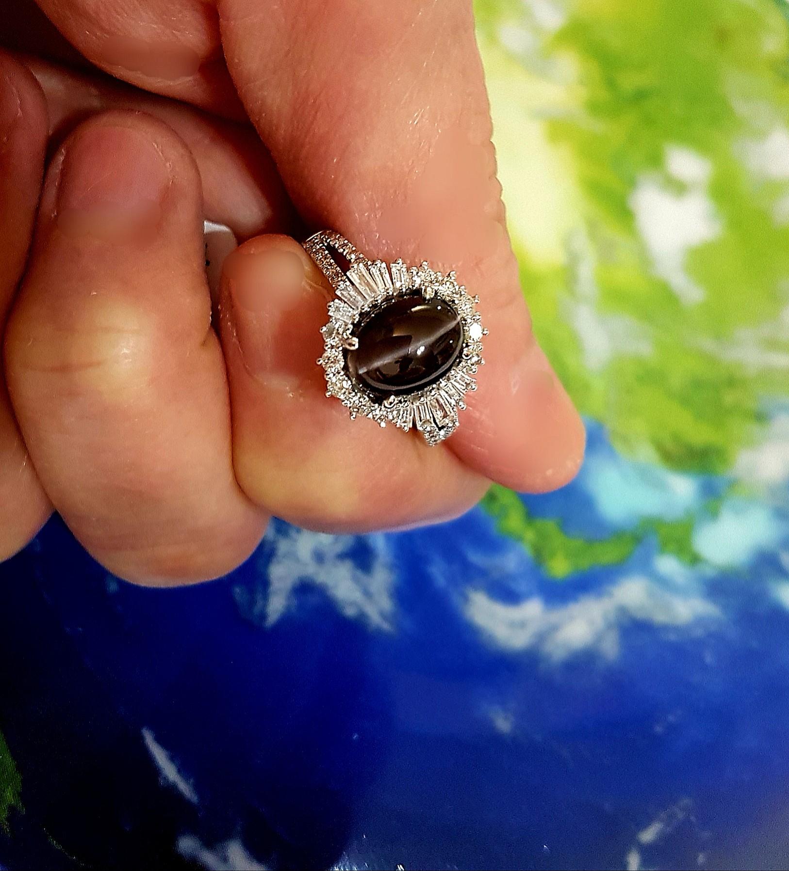 Cat's eye engagement ring top