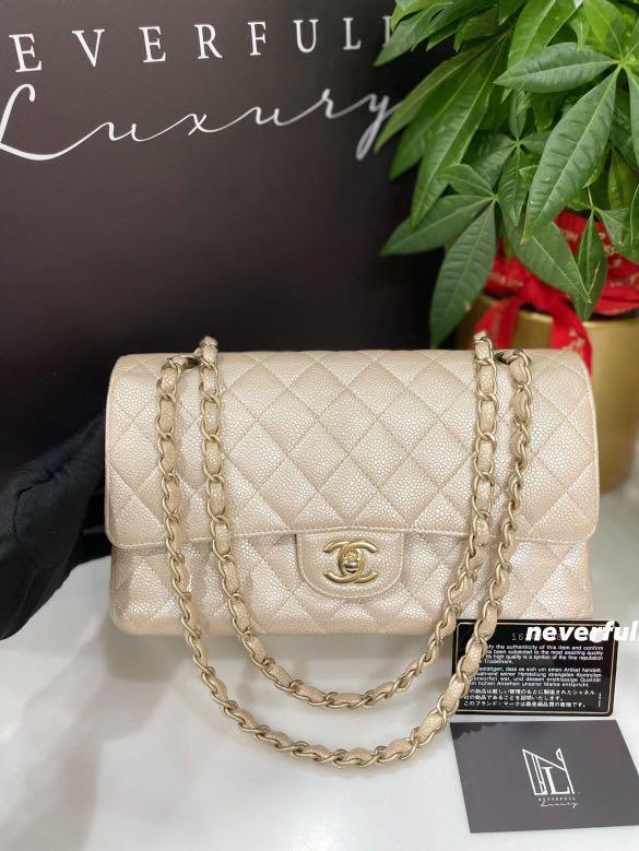 Chanel Rare Runway Pink Tweed Fabric  Pearls Classic Single Flap Ba   Trésor Vintage