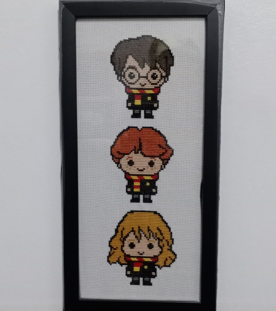 Cross Stitch Harry Potter, Hobbies & Toys, Stationary & Craft, Handmade