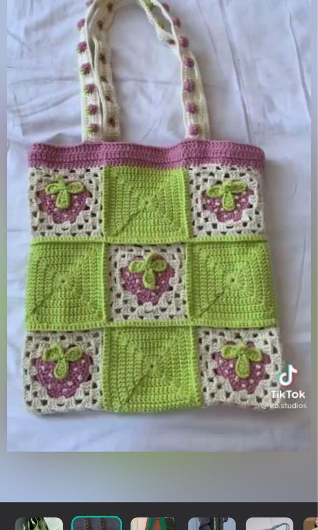 DanceeMangoos Crochet Tote Bag Aesthetic Tote Bag Aesthetic Y2k Tote Bag  Aesthetic Y2k Cute Tote Bags Aesthetic