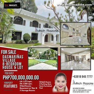 Elegant 8 Bedroom House For Sale at Dasmariñas Village