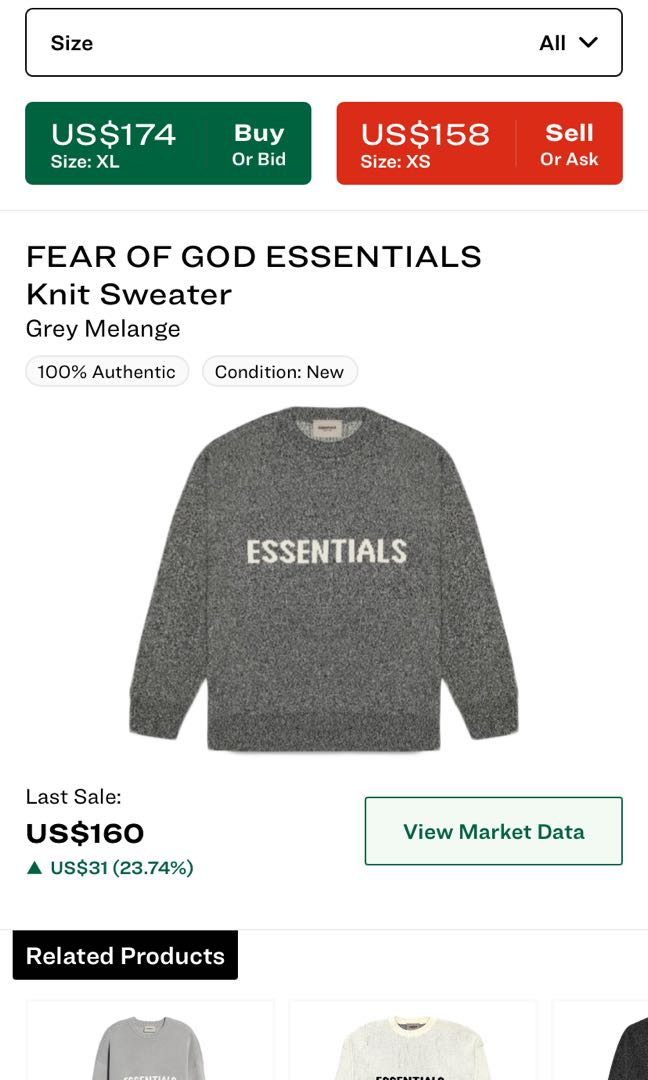 essentials knit sweater