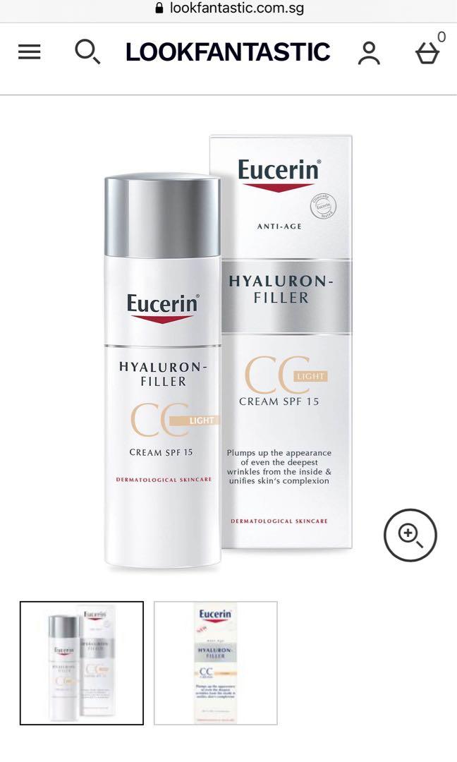 Archeoloog Renderen wandelen Eucerin Anti-Age Hyaluron-Filler CC Cream 50ml - Light, Beauty & Personal  Care, Face, Makeup on Carousell