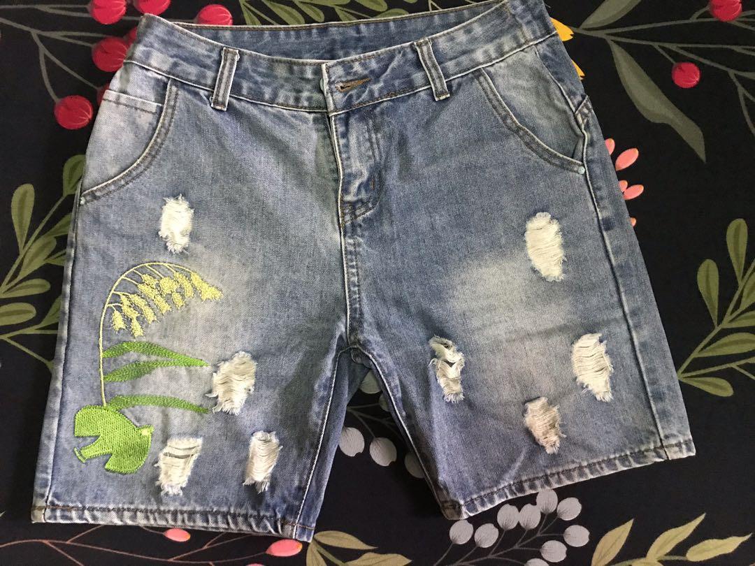Fubu denim shorts, Women's Fashion 