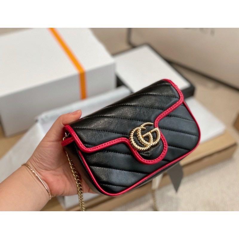 G.u.c.c.i GG Marmont Super Mini bag Red, Luxury, Bags & Wallets on Carousell