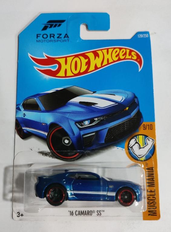 Hot Wheels 16 Camaro Ss Forza Muscle Mania Blue Toys Games Diecast Toy Vehicles On Carousell
