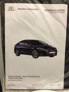 Hyundai dashboard, cargo liner and window shades