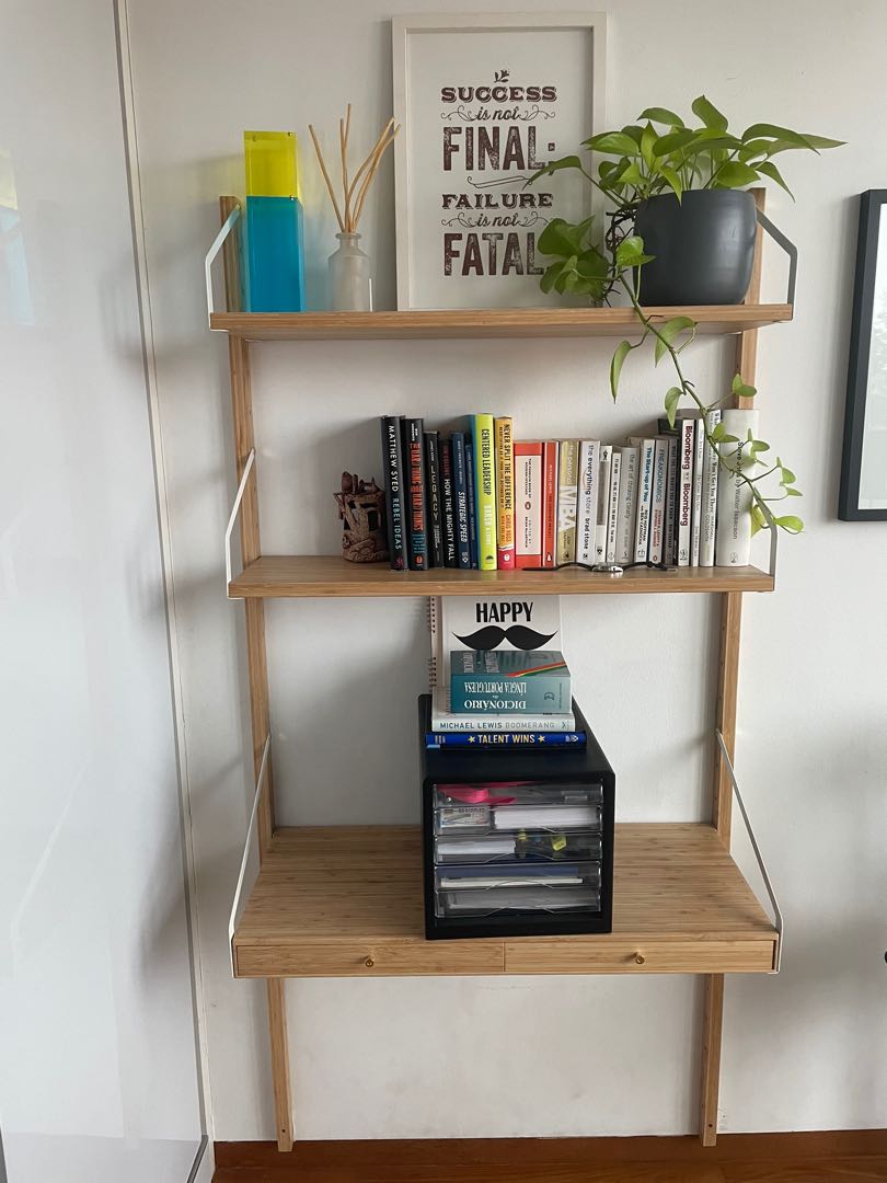 IKEA Desk & shelving unit, Furniture & Home Living, Furniture, Shelves