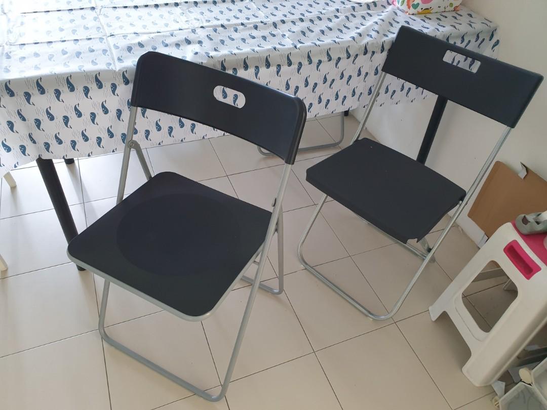 Ikea Folding Chair x4, Furniture & Home Living, Furniture, Chairs on