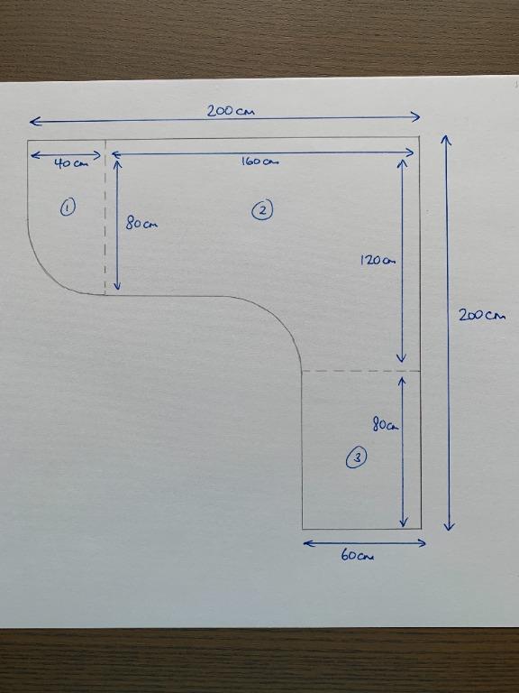 Ikea galant best sale desk height