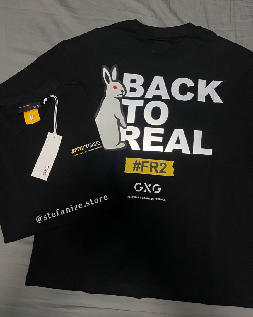 Sales Instock Fr2 X Gxg Back To Real Reflective Tee Men S Fashion Tops Sets Tshirts Polo Shirts On Carousell