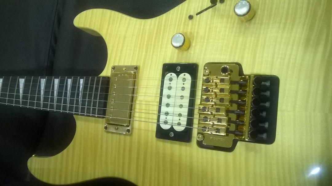 Jackson dx10d dinky flame cream hotrodded to the max electric guitar