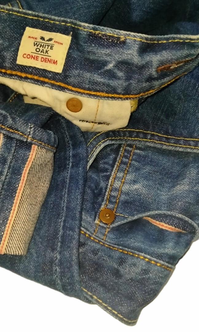 Levis 501 white store oak cone denim