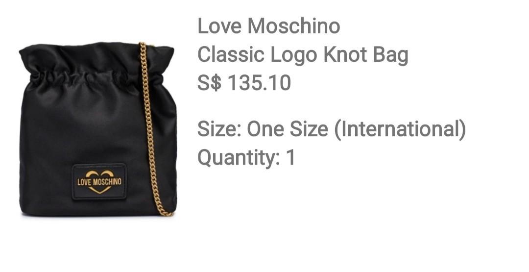 Love moschino classic hotsell logo knot bag