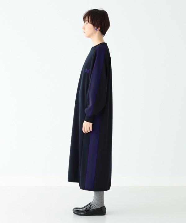 平常小姐┃全新絕版┃日本製【Needles x BEAMS BOY別注】Track Dress 連身裙長袖 經典黑紫