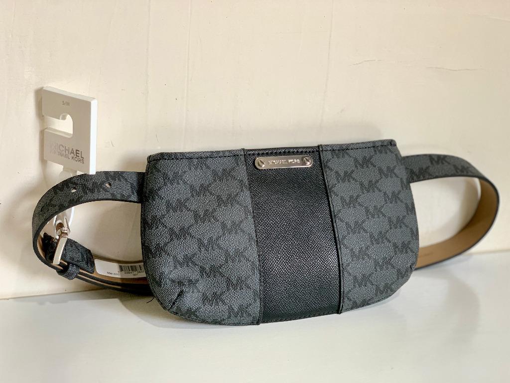 NEW! MICHAEL KORS MK CHARCOAL BLACK GRAY HIP PACK / FANNY PACK BELT BAG  SMALL / MEDIUM SALE, Women's Fashion, Bags & Wallets, Cross-body Bags on  Carousell