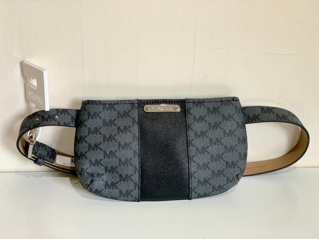 NEW! MICHAEL KORS MK CHARCOAL BLACK GRAY HIP PACK / FANNY PACK BELT BAG  SMALL / MEDIUM SALE, Women's Fashion, Bags & Wallets, Cross-body Bags on  Carousell