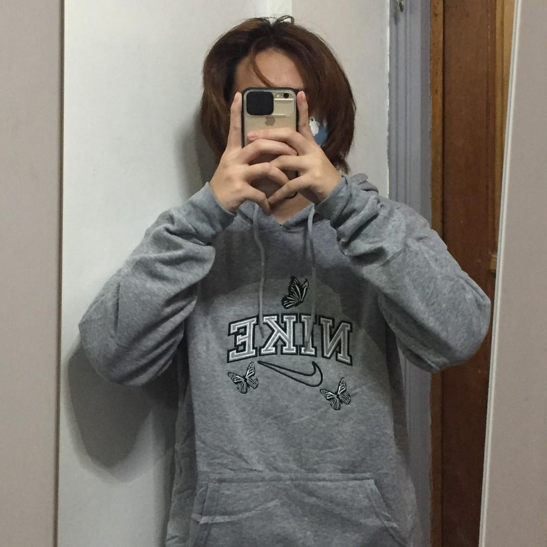 Nike grey butterfly 2025 hoodie