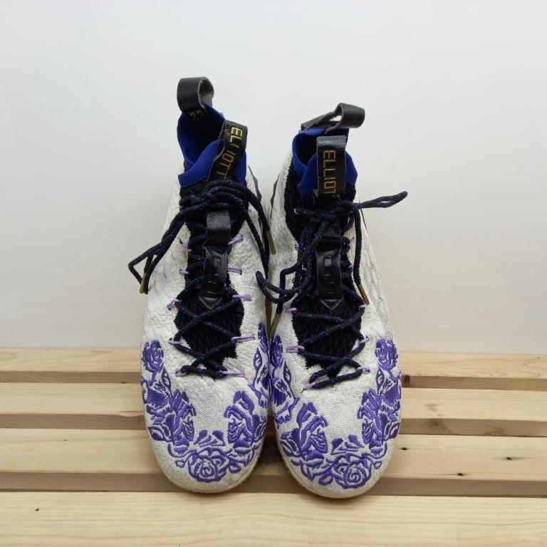 Nike Zoom Lebron XV 15 EP LBJ15 Purple Rain White sneakers pria merk nike type nike zoom lebron VX 15 EP LBJ15 warna white purple size 44