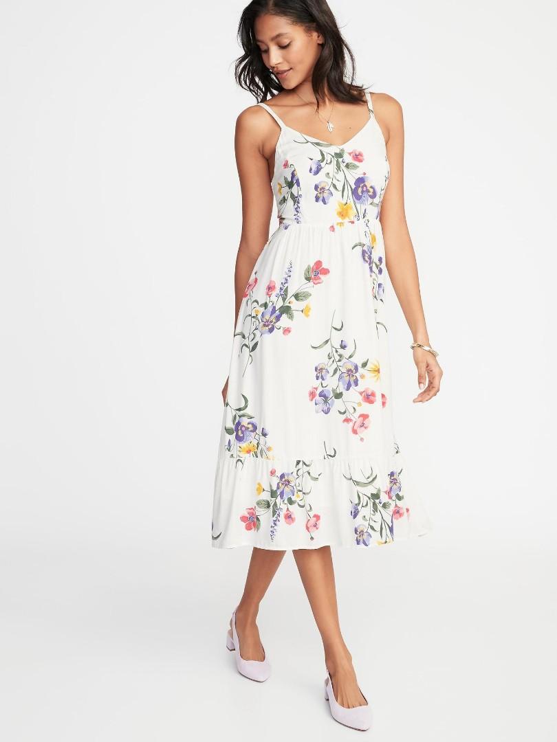 White floral sales dress old navy