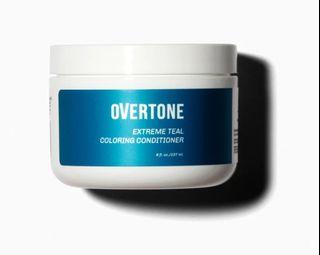 Overtone coloring hair conditioner mask extreme teal blue green mermaid hair non damaging