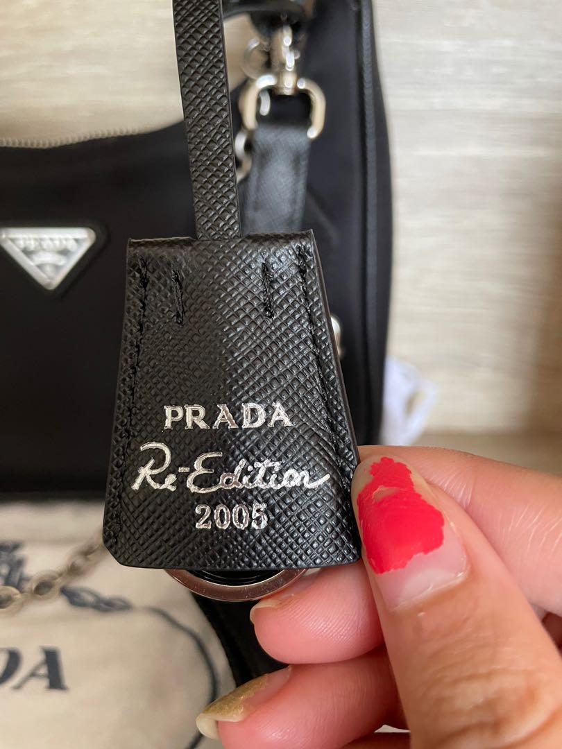 Re-edition cloth handbag Prada Black in Cloth - 9584807