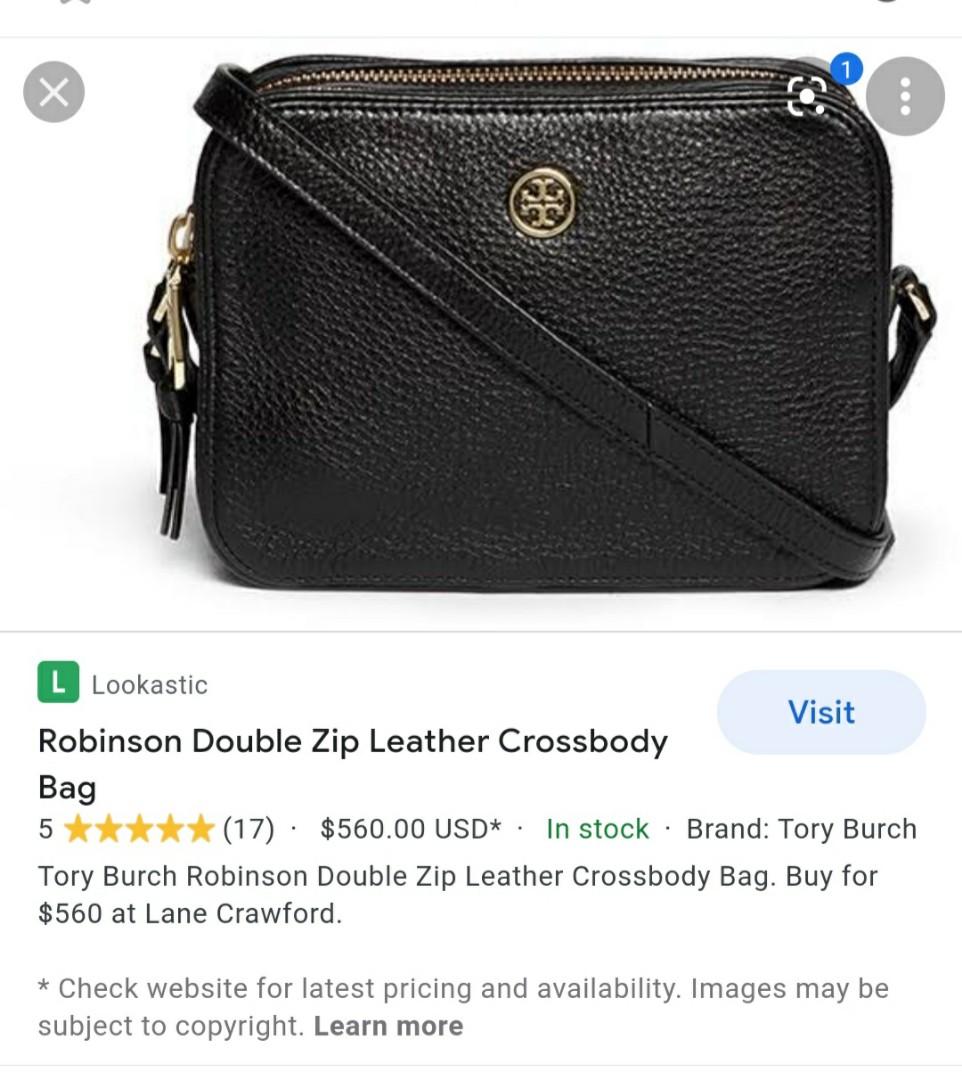 Tory Burch dual zip camera bag robinson pebble leather, Luxury, Bags &  Wallets on Carousell