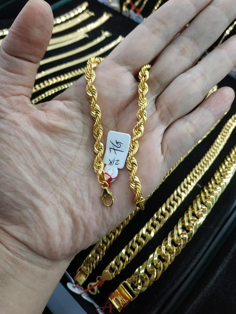 RBG 18K SAUDI GOLD NECKLACE  Gold, Gold necklace, Gold bracelet