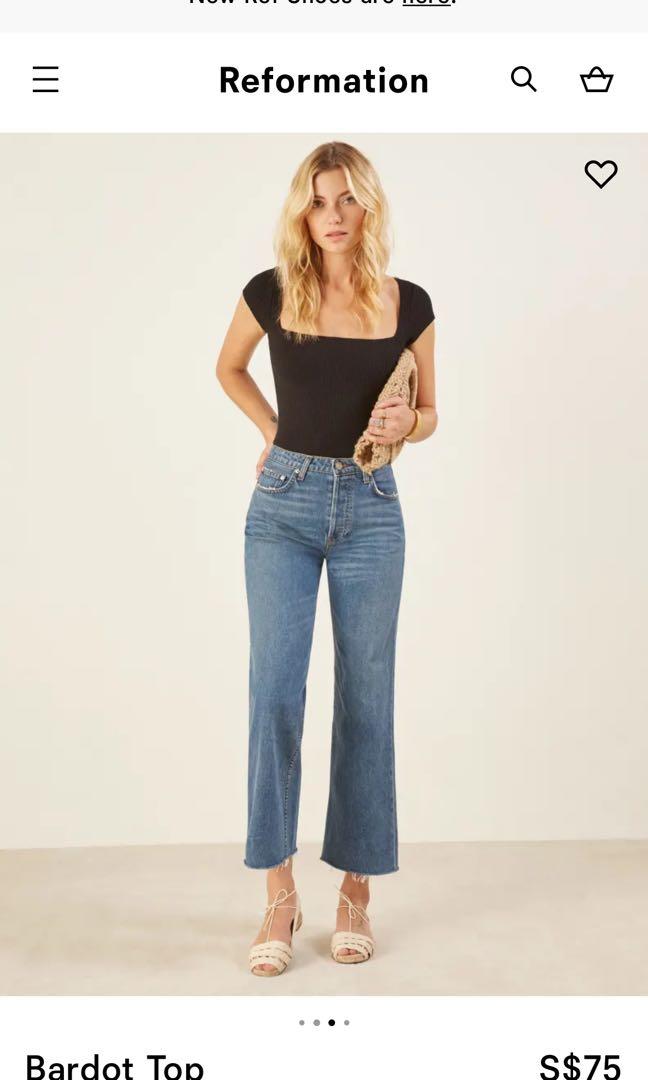 Reformation bardot top clearance