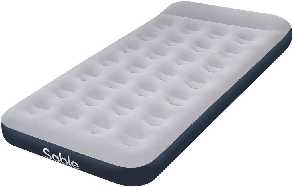 Sable Camping Air Mattress Inflatable Twin Size XL Airbed Blow up Bed with Built in Pillow Storage Bag for Outdoor Home Hiking Furniture Home Living Furniture Bed Frames Mattresses on Carousell