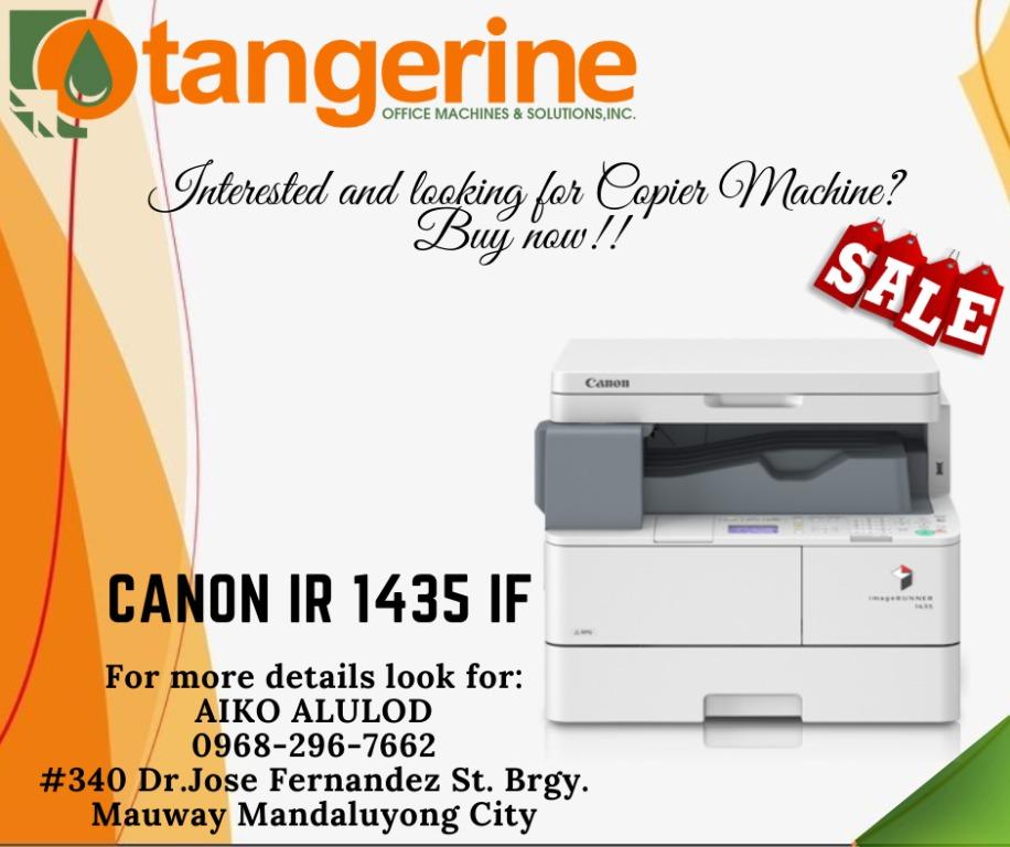 Sale Copier Machine Canon Ir 1435 If Computers Tech Printers Scanners Copiers On Carousell