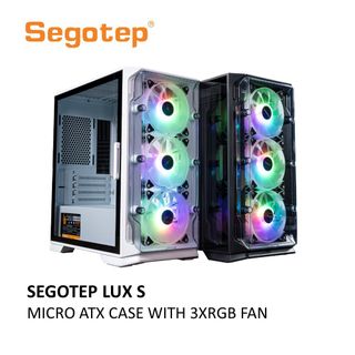 Segotep Slath MINI ITX Gaming Case with 2*120mm ARGB Fans GPU Vertically  Mount