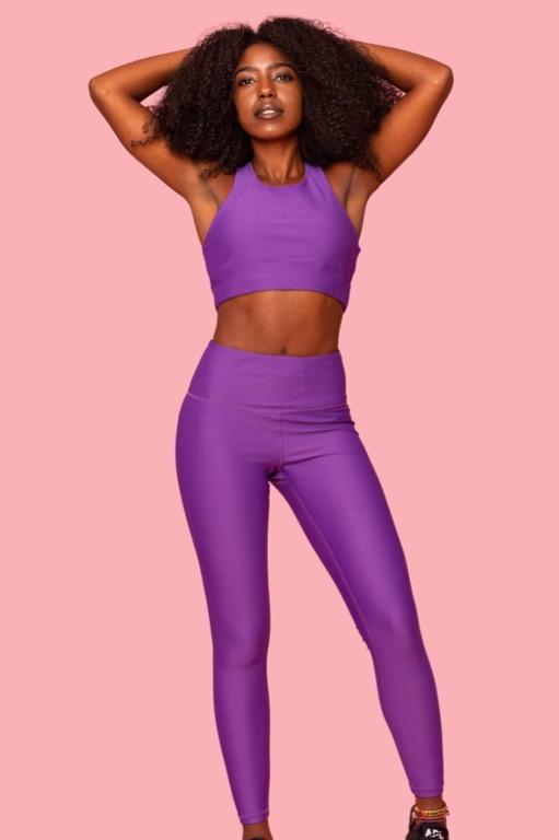 Skimmed Milk Purple Yoga set *TOP & BOTTOM* - Size XS, Women's
