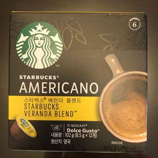 Starbucks Americano Veranda Blend - Nescafe Dolce Gusto pods x12 pods