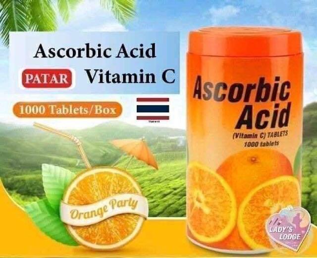 Thailand Patar Ascorbic Acid Vitamin C Tablets 1000 Tablets Health Nutrition Health Supplements Vitamins Supplements On Carousell