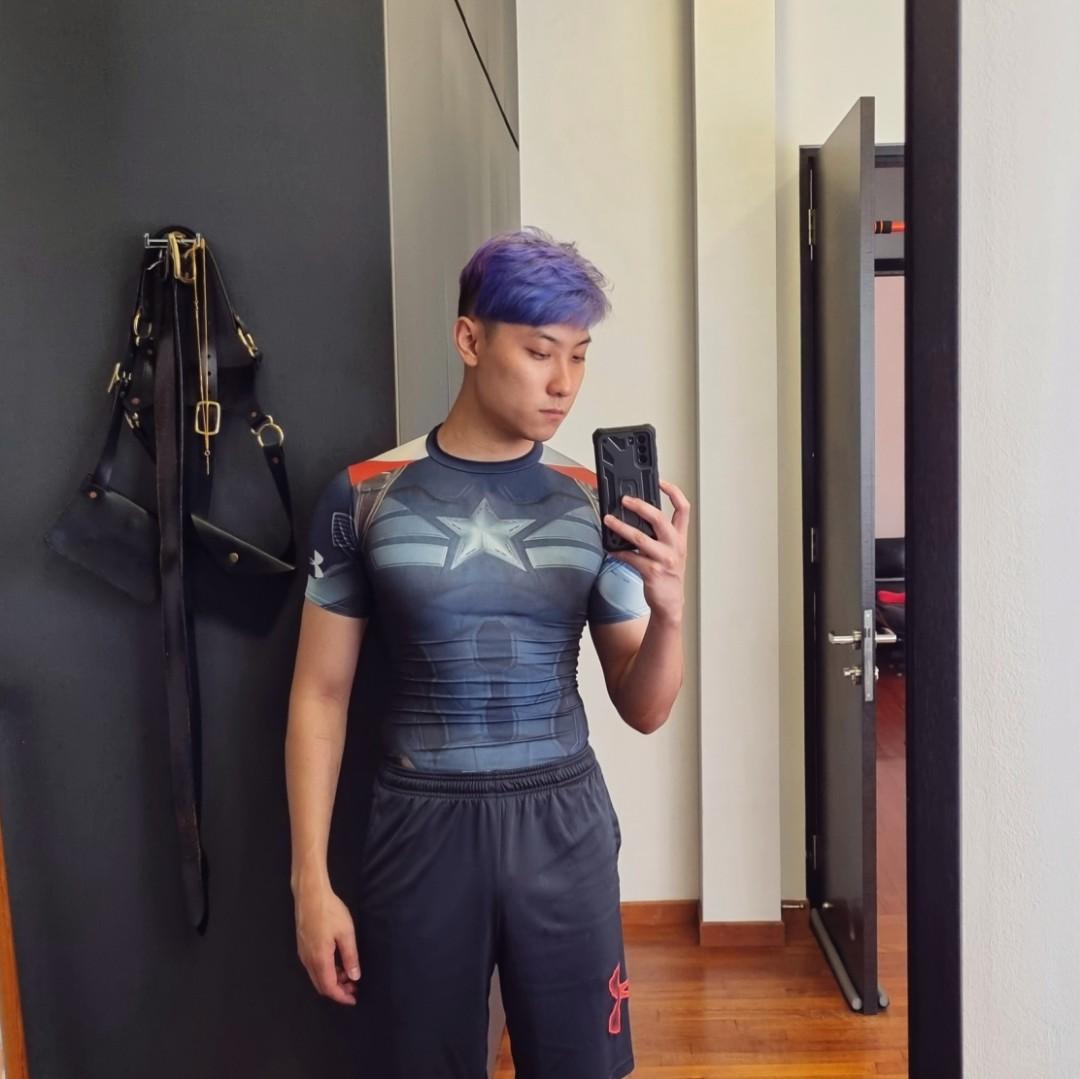 Under armour marvel compression top captain america Men s