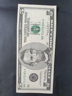 US $5 Dollars
