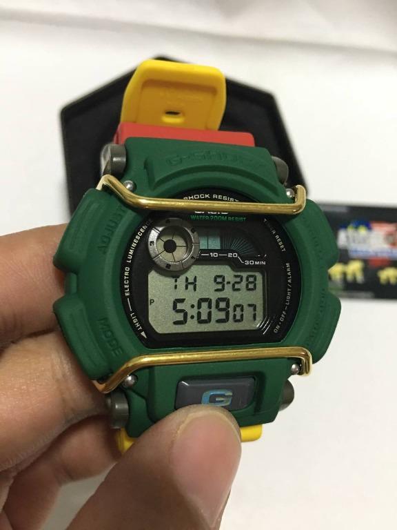 Vintage Casio G Shock DW 9000 1647 Surfing custom anak katak Rasta Men s Fashion Watches Accessories Watches on Carousell