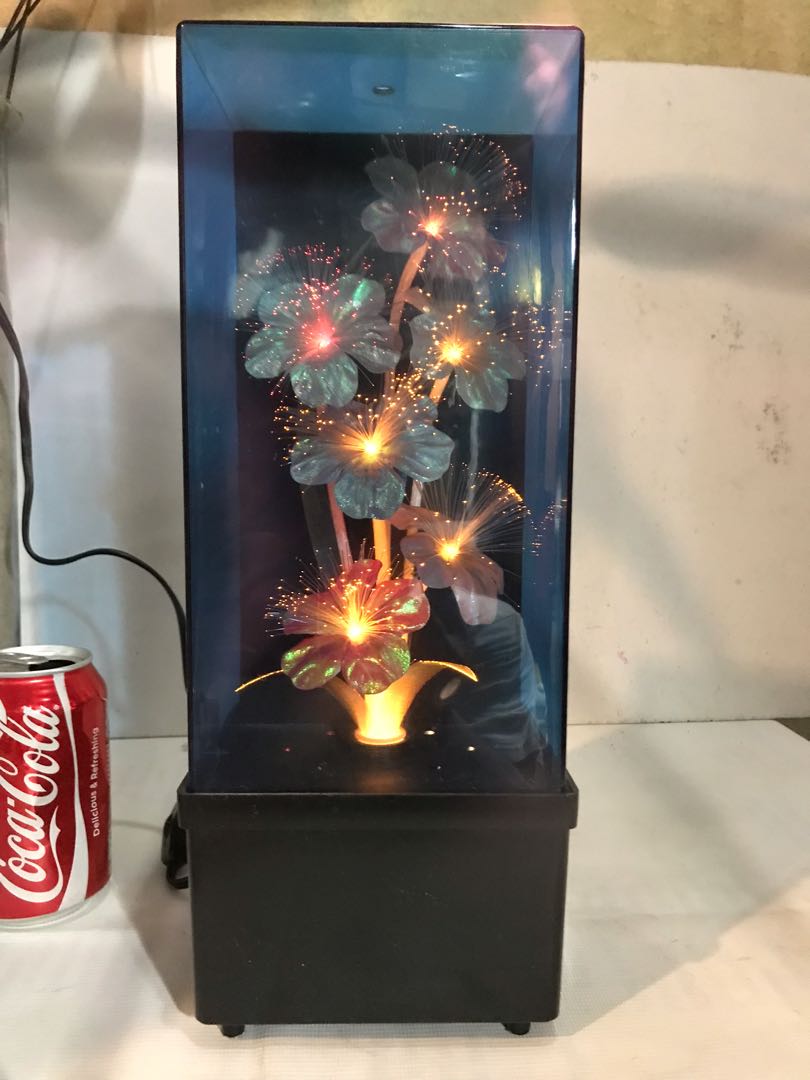 Vintage fiber outlet optic flower lamp